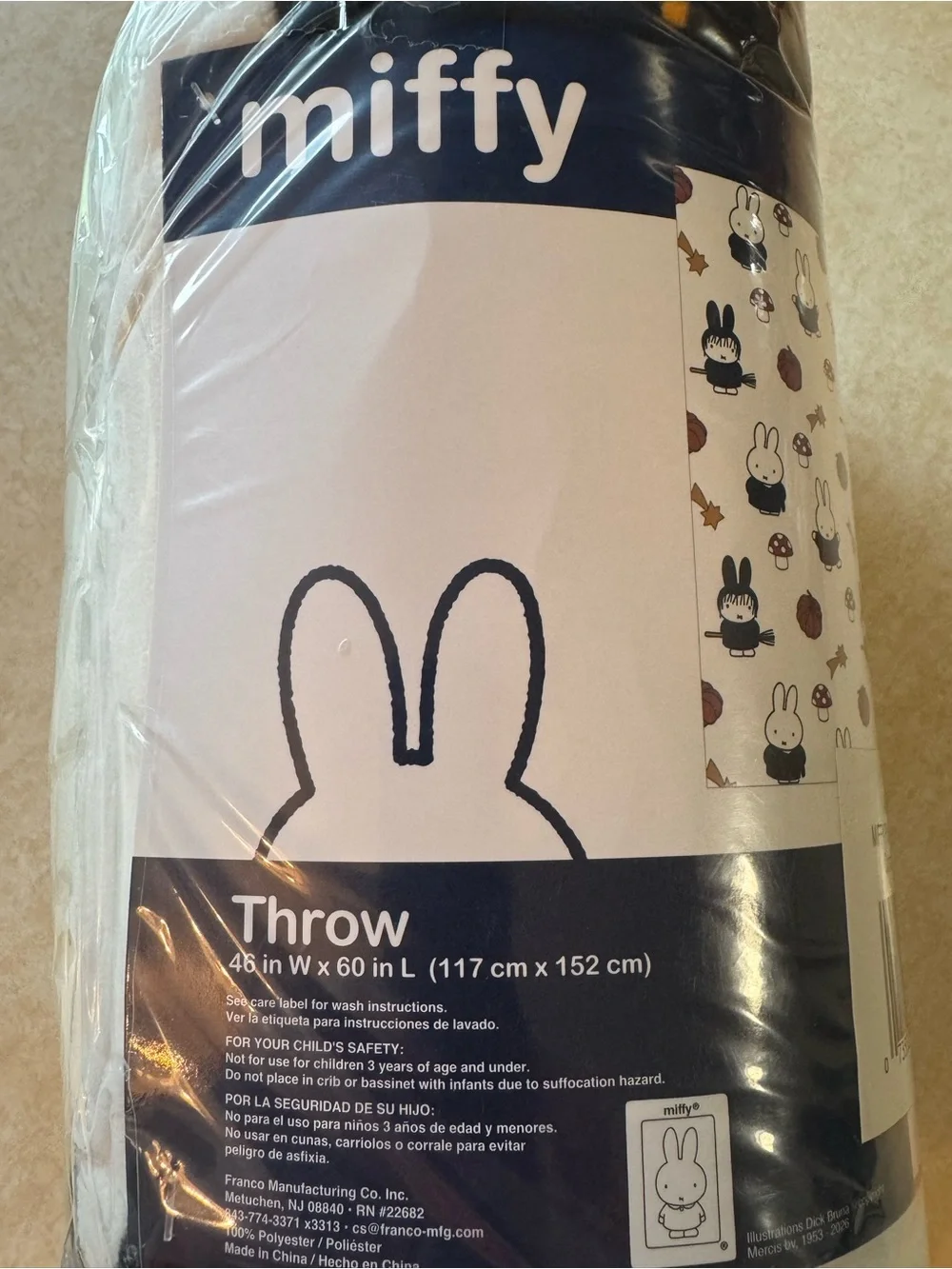 Miffy Pumpkin Glow Throw Blanket